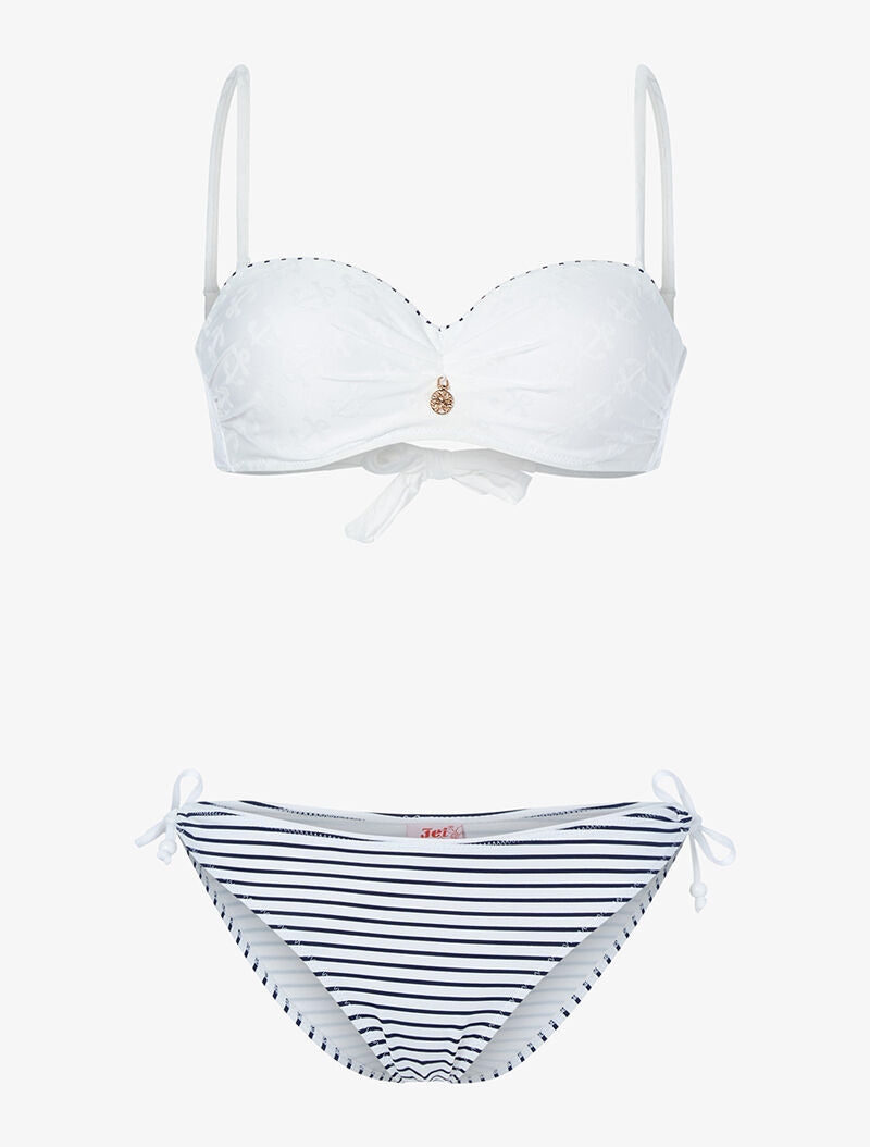 Bikini inspiration marinière - blanc - 3