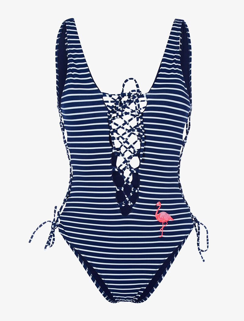 Monokini inspiration marinière - marine - 4