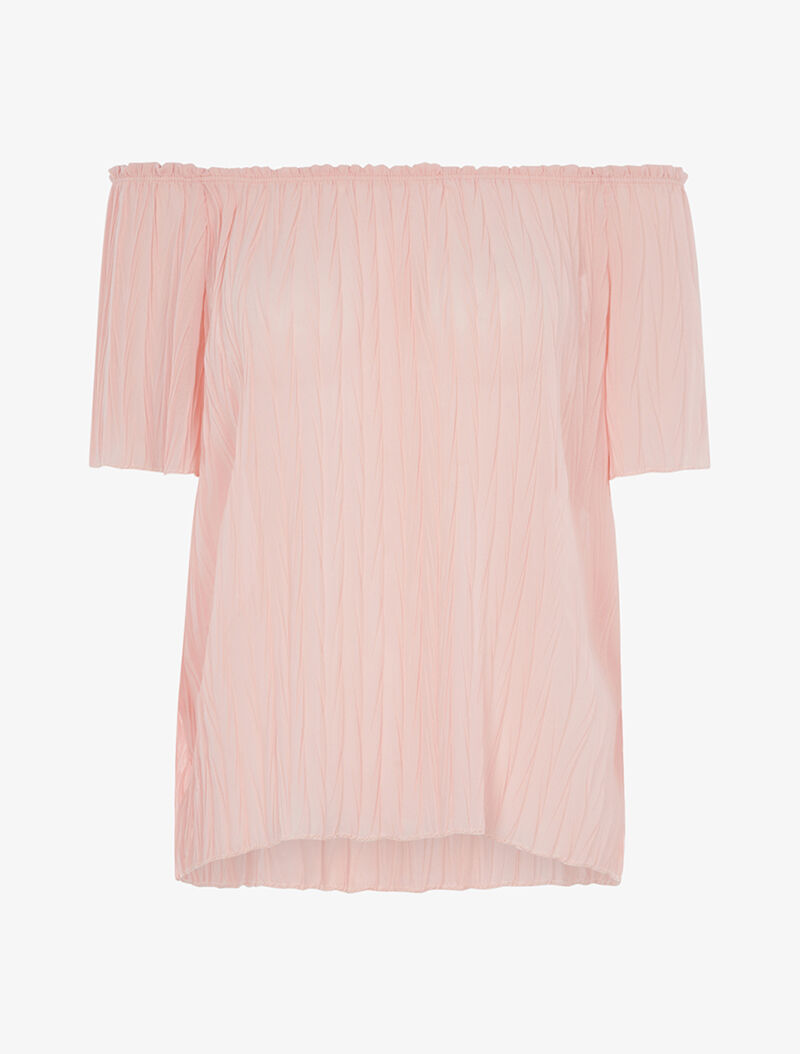 Top gaufré transparent - saumon - 3