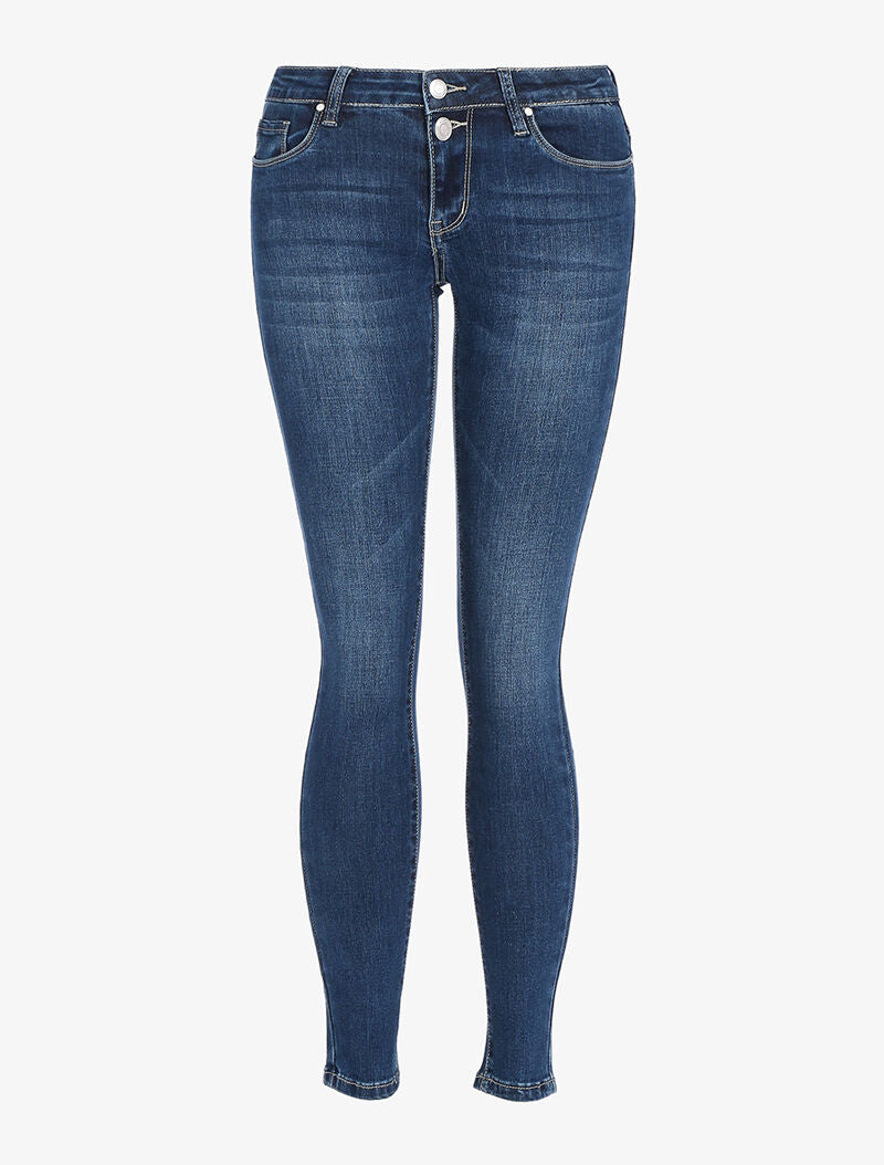 Jean skinny taille basse - denim brut - 4