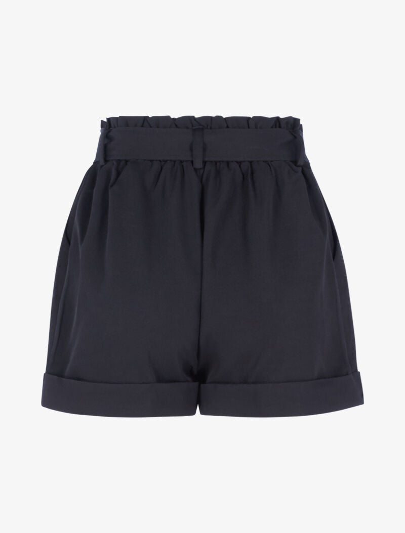 Short taille haute à ourlets - noir - 2