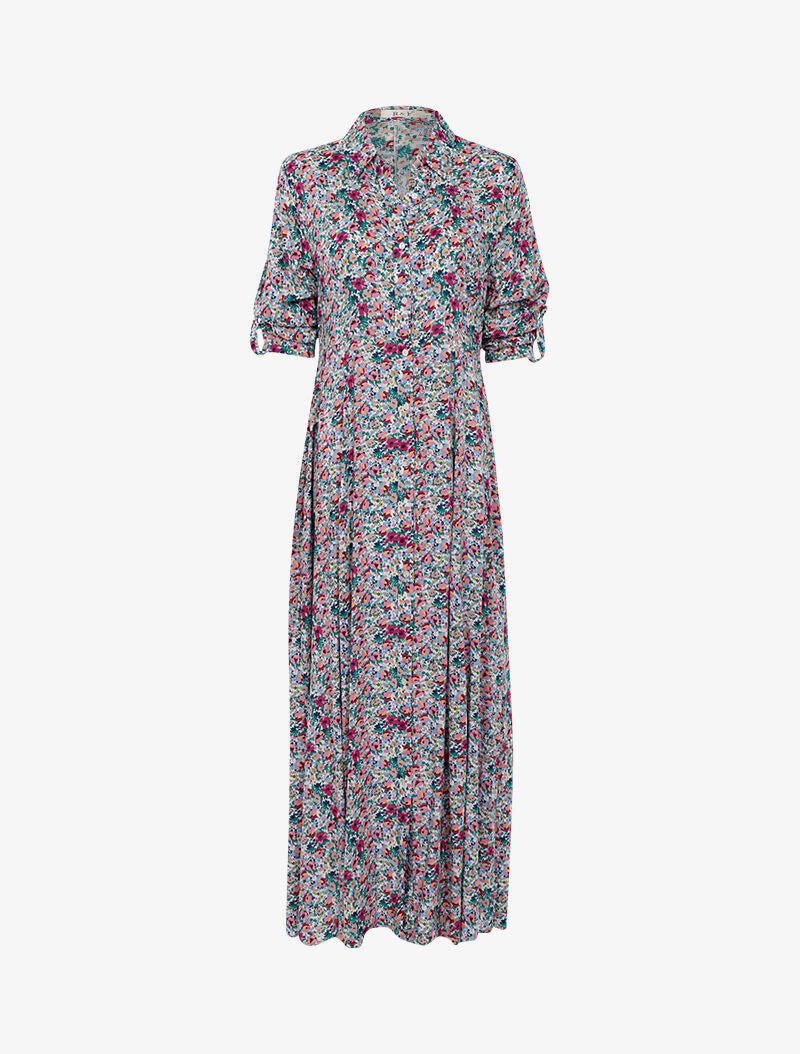 Robe chemise à imprimé floral - violet - 3