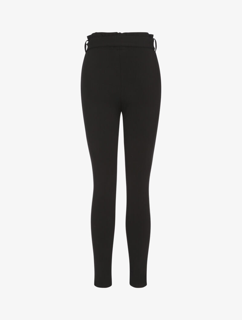 Pantalon coupe carotte à taille volantée - noir - 2