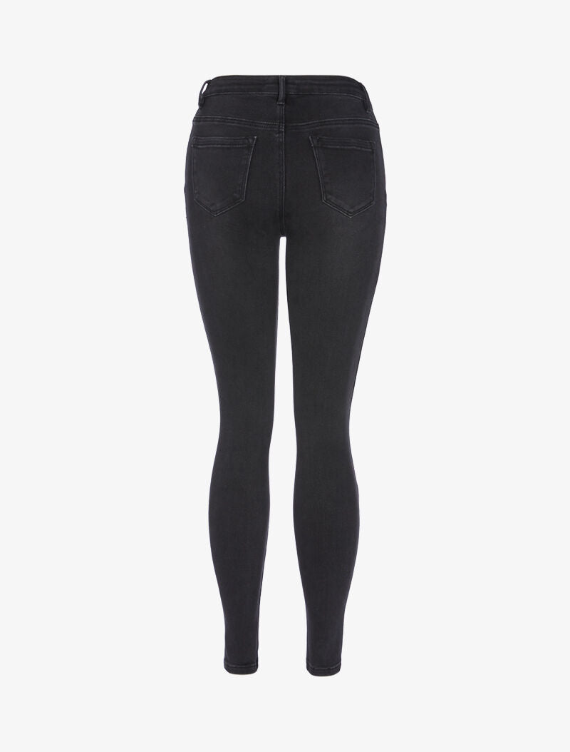 Jean slim à coutures stylisées - noir - 2