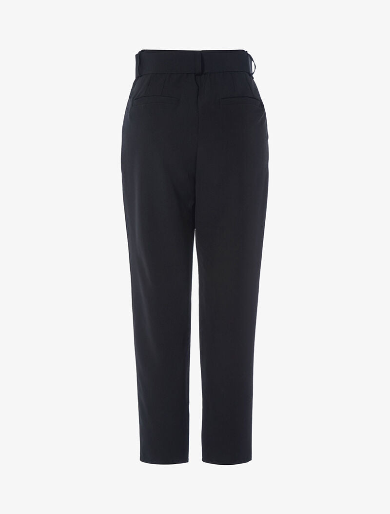 Pantalon uni à taille empire - noir - 3