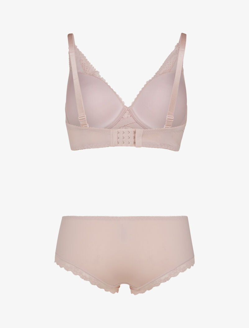 Ensemble à fleurs stylisées - rose orange - 2