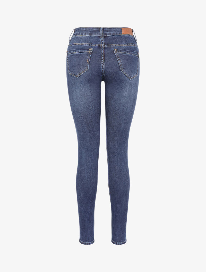 Jean uni slim - bleu denim - 3