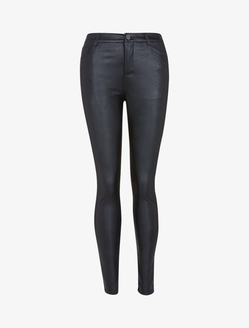 Pantalon en simili casual - noir - 1