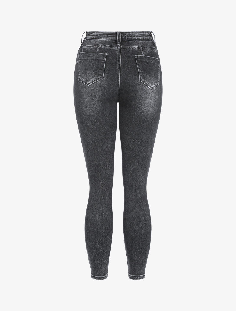 Jean taille haute push-up used - anthracite - 2
