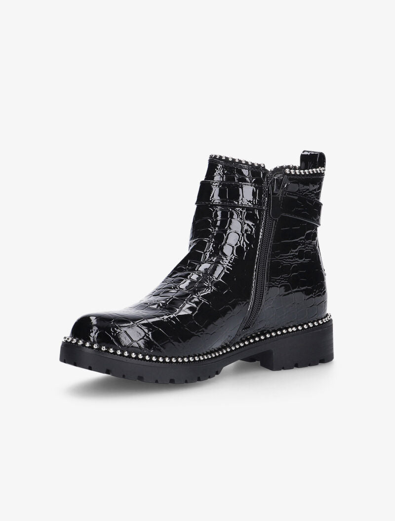 Bottines texturées à billes - noir - 4