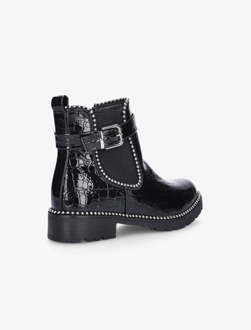 Bottines texturées à billes - noir - 5