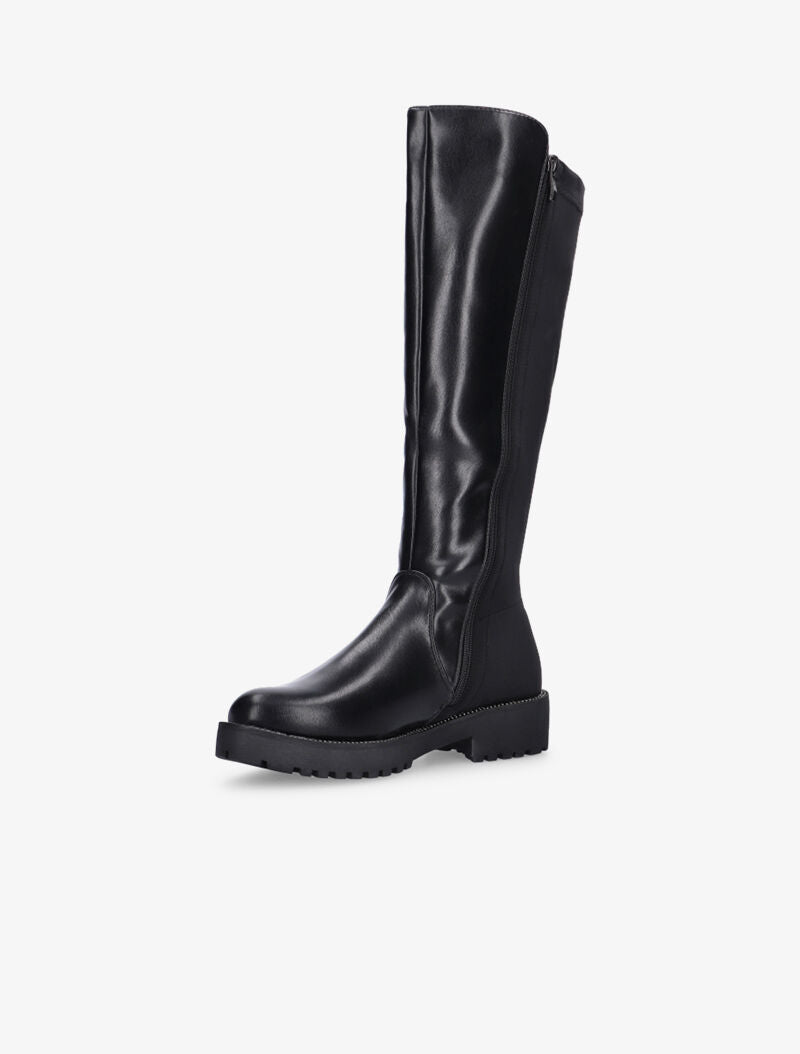 Bottes bimatière à tour de semelle strassé - noir - 3