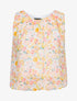 Top boule à imprimé floral - ecru - 1
