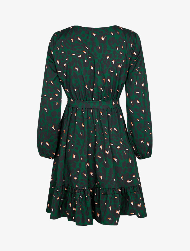 Robe patineuse à imprimés - vert foncé - 2