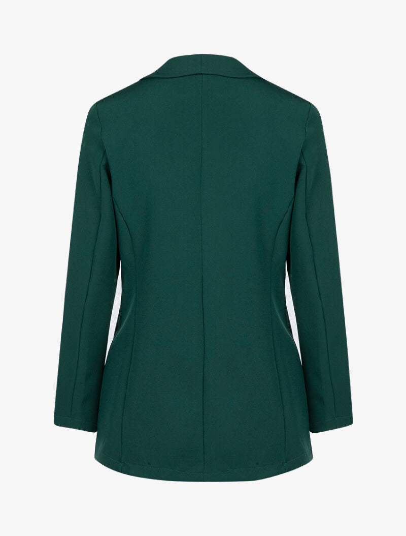 Veste fluide à col tailleur - vert - 2