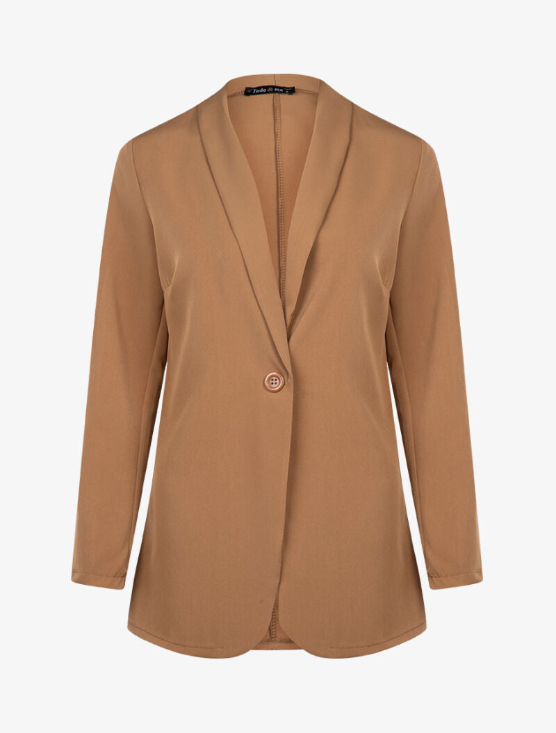 Veste fluide à col tailleur - taupe - 3