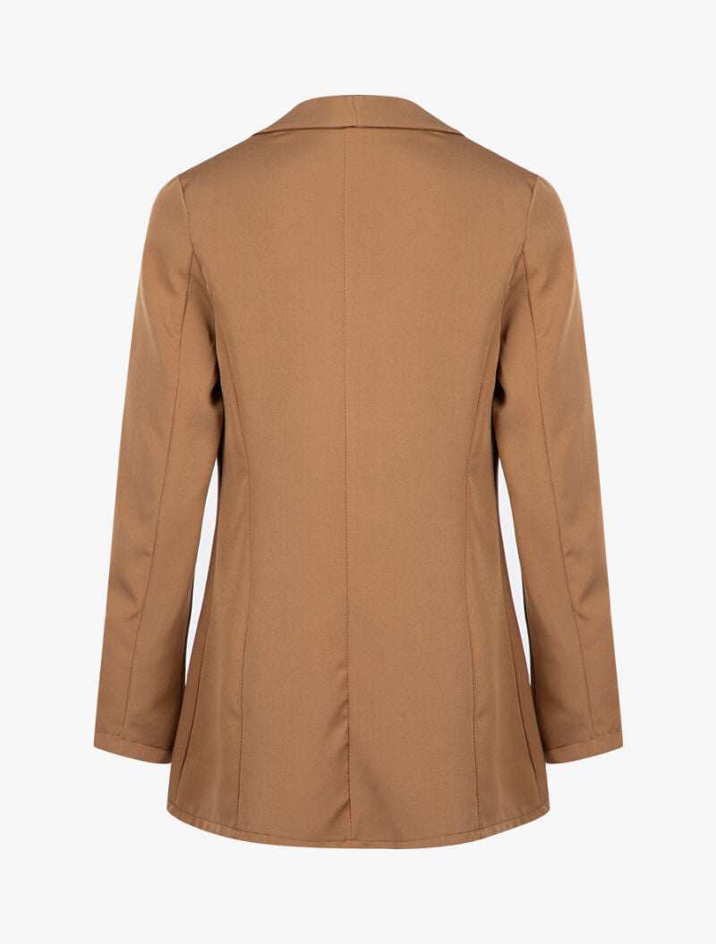 Veste fluide à col tailleur - taupe - 2