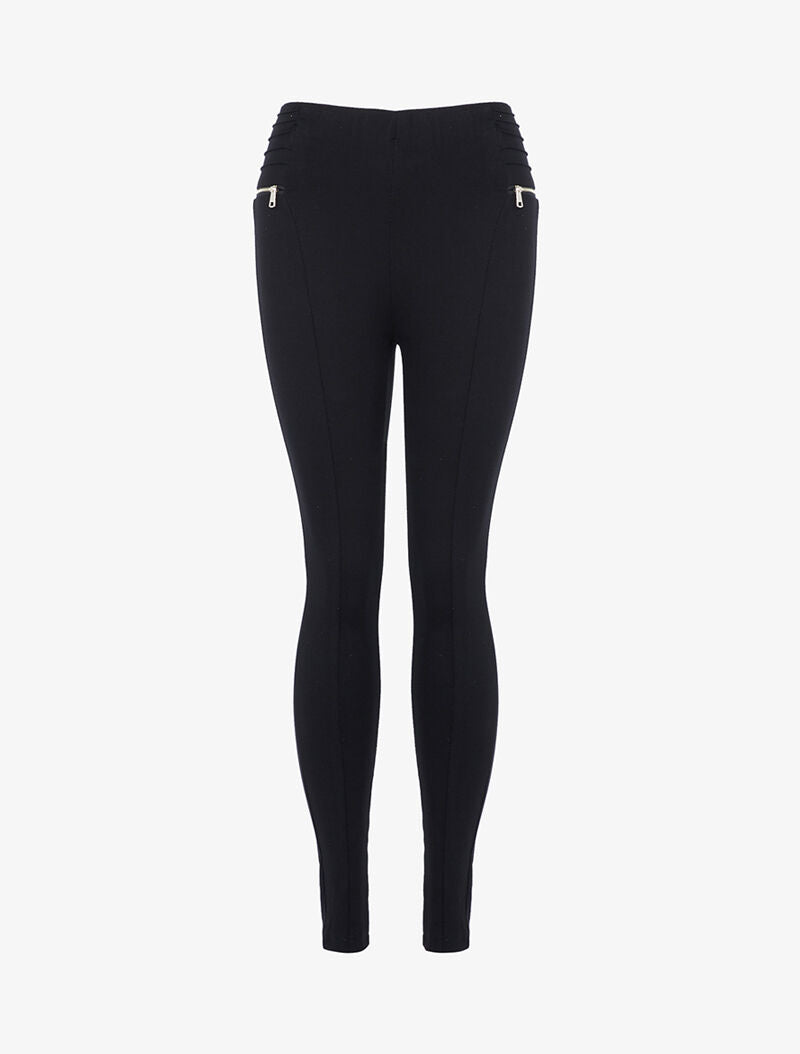 Legging à zips contrastants - noir - 1