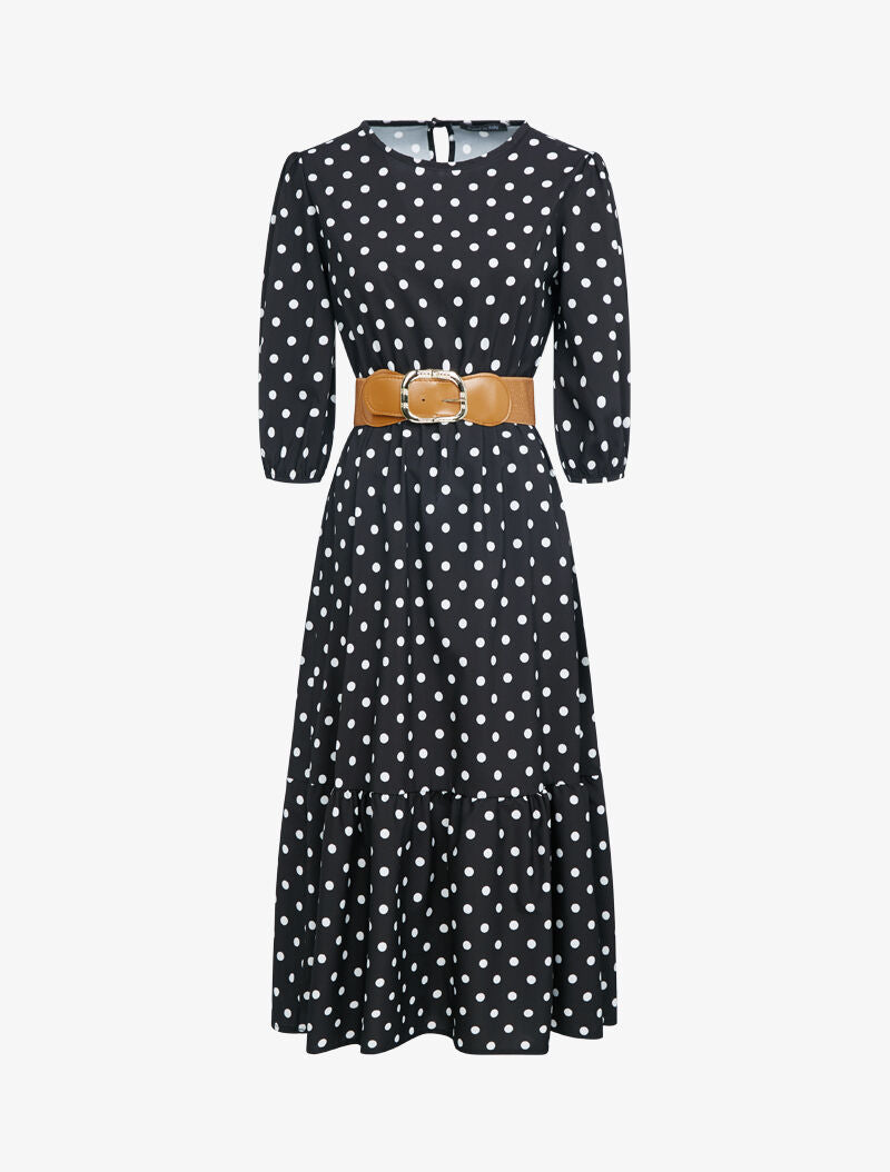Robe à imprimé pois - noir - 2