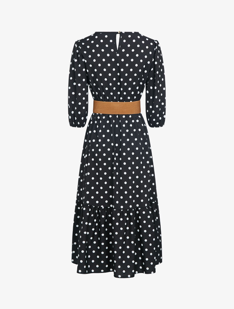Robe à imprimé pois - noir - 3