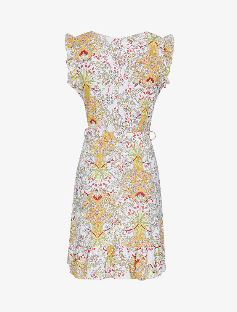 Robe à imprimé floral graphique - ecru - 2