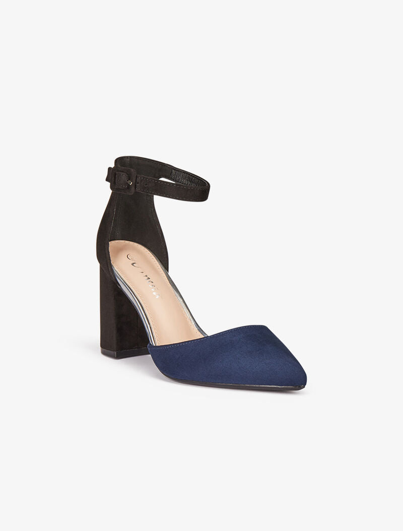 Sandales pointues color block - marine/noir - 3