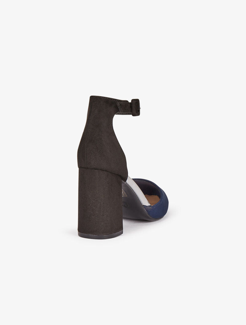 Sandales pointues color block - marine/noir - 5