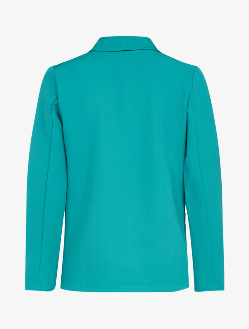 Blazer croisé à boutons décoratifs - turquoise - 3