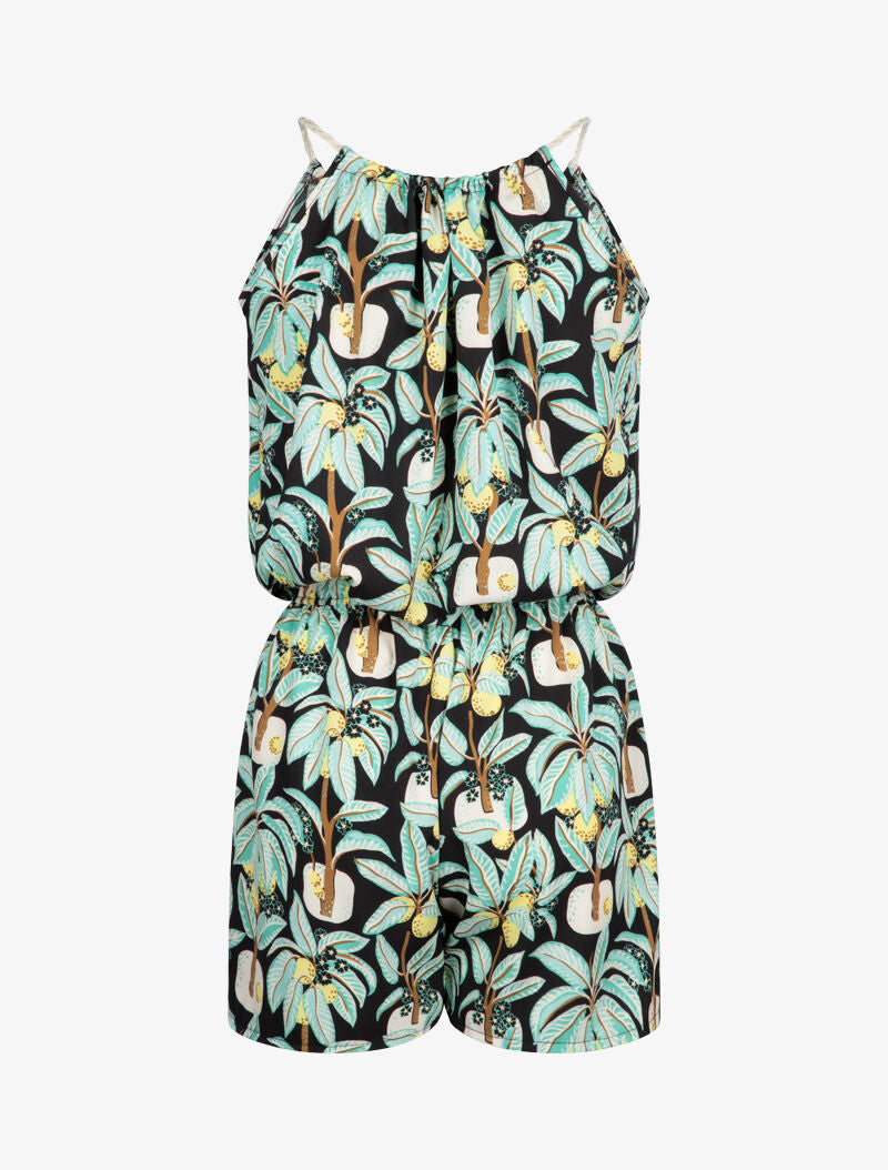 Combishort à imprimé cocotiers - noir - 3
