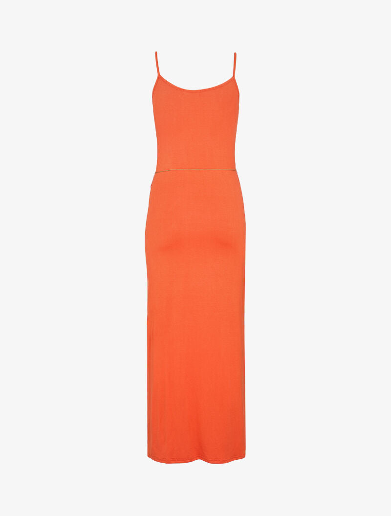 Robe à côtés fendus - orange - 2