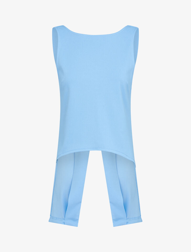 Top à dos style gilet - bleu ciel - 1
