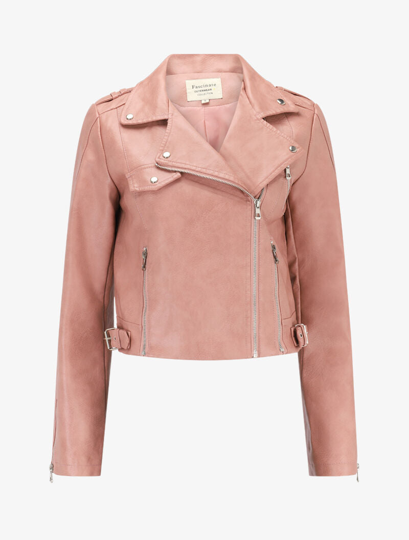 Perfecto en simili effet craquelé - rose foncé - 2