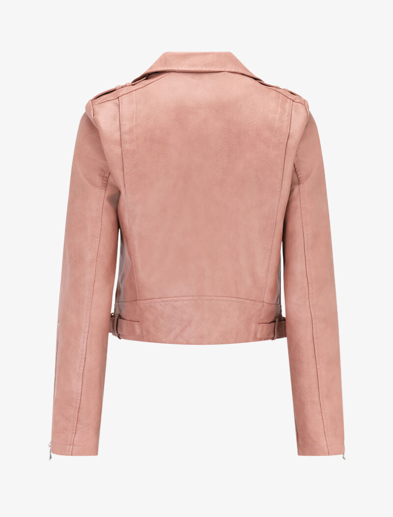 Perfecto en simili effet craquelé - rose foncé - 3