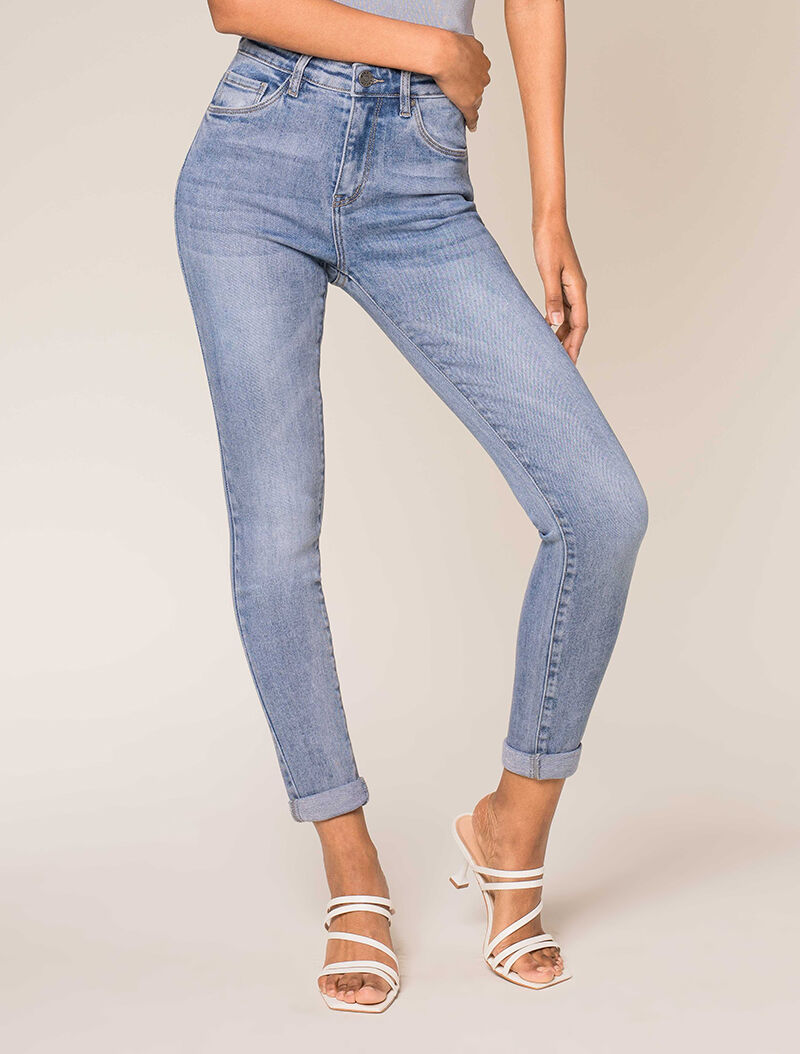Jean slim délavé - denim clair - 1