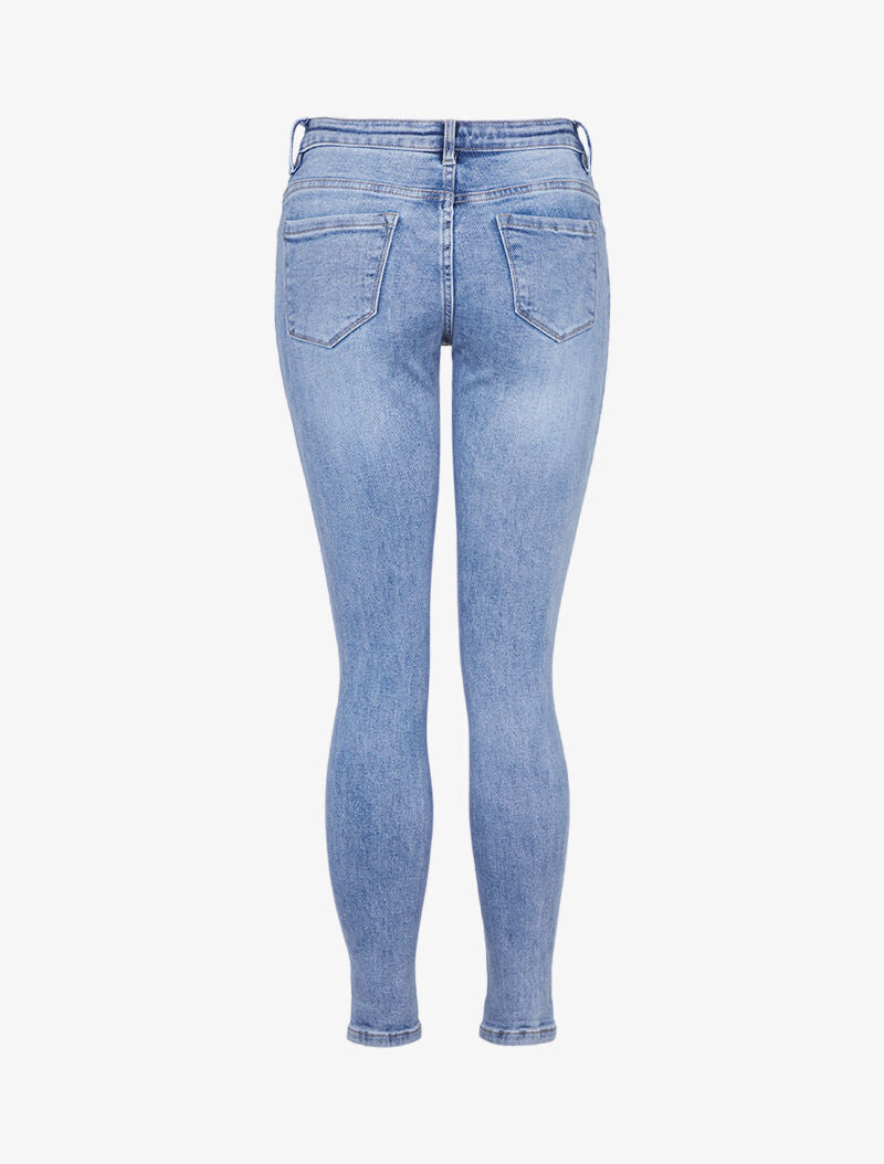 Jean slim délavé - denim clair - 4