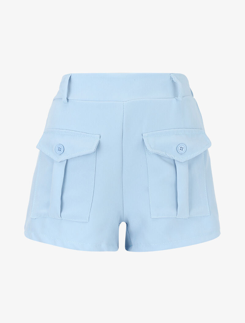 Mini short à grandes poches - bleu ciel - 1