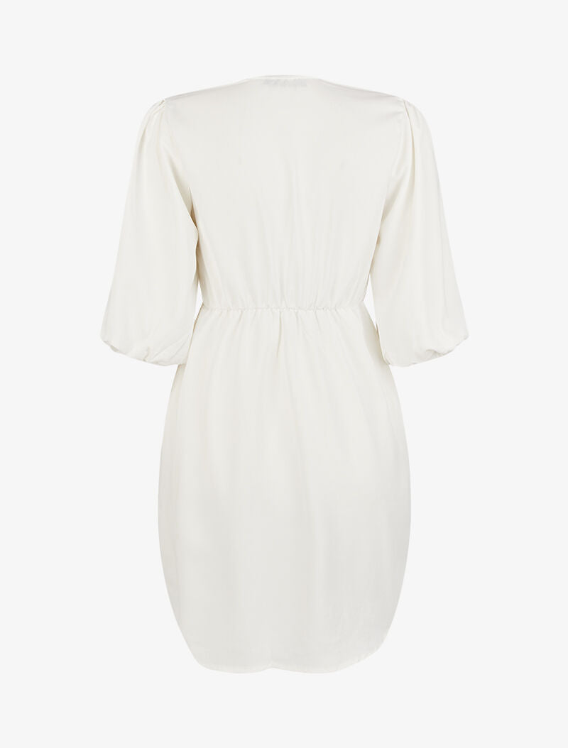 Robe tunique à effet drapé - blanc - 2