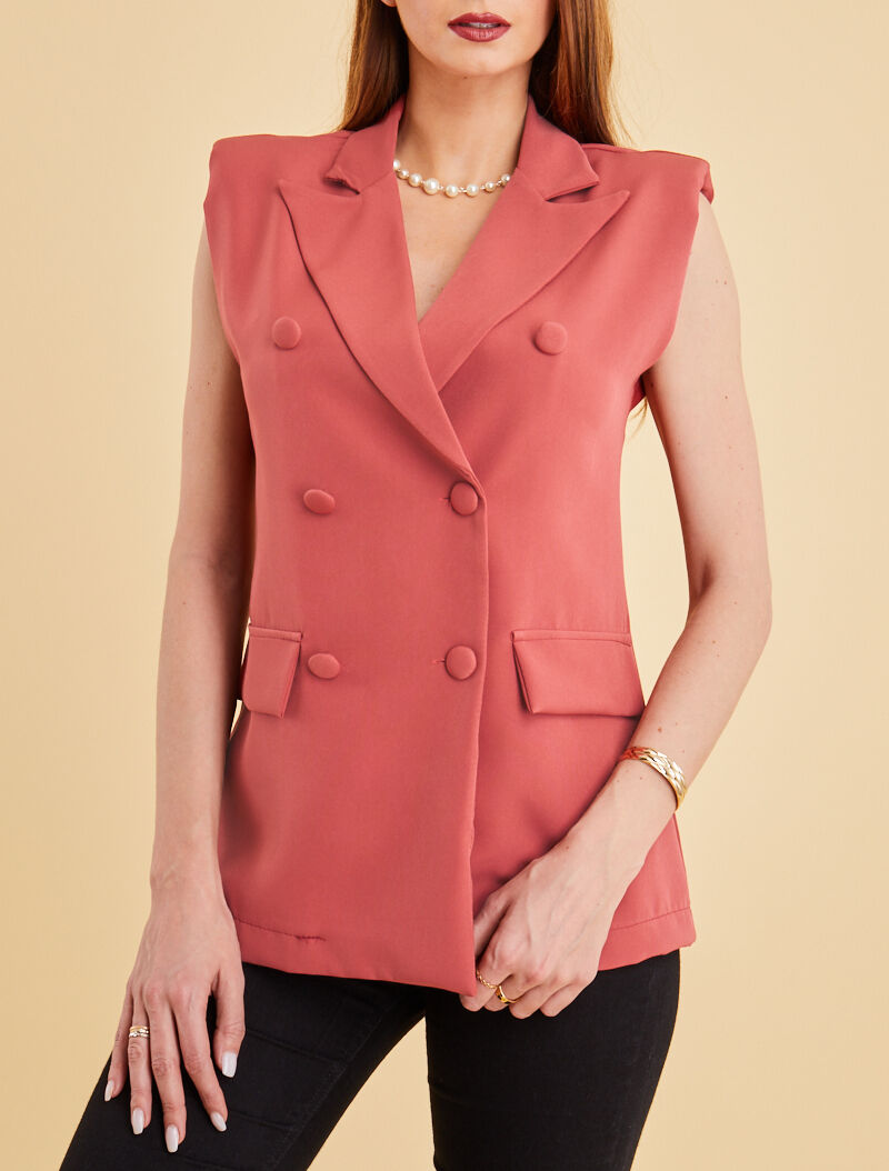 Veste sans manches style 80&
