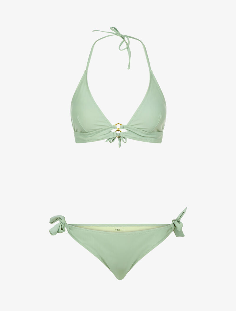 Bikini à détails métalliques - vert amande - 1