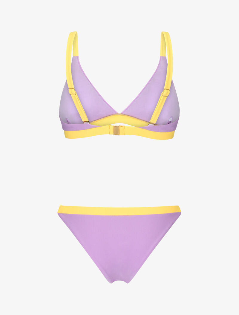 Bikini triangle bicolore - lilas - 2