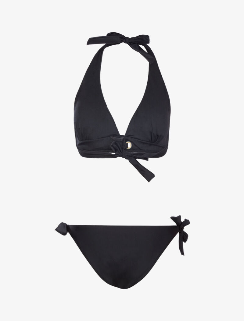 Bikini à détails oeillets - noir - 2