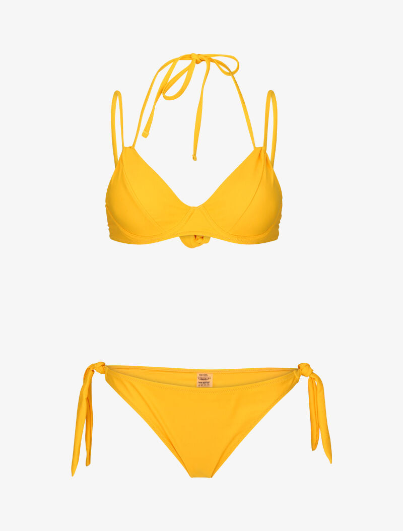 Bikini emboitant à jeu de liens - moutarde - 3