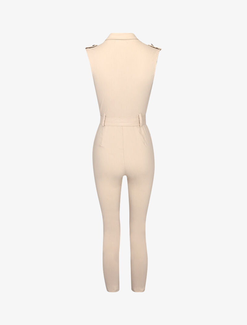 Tuta 7/8 stile sahariana - beige