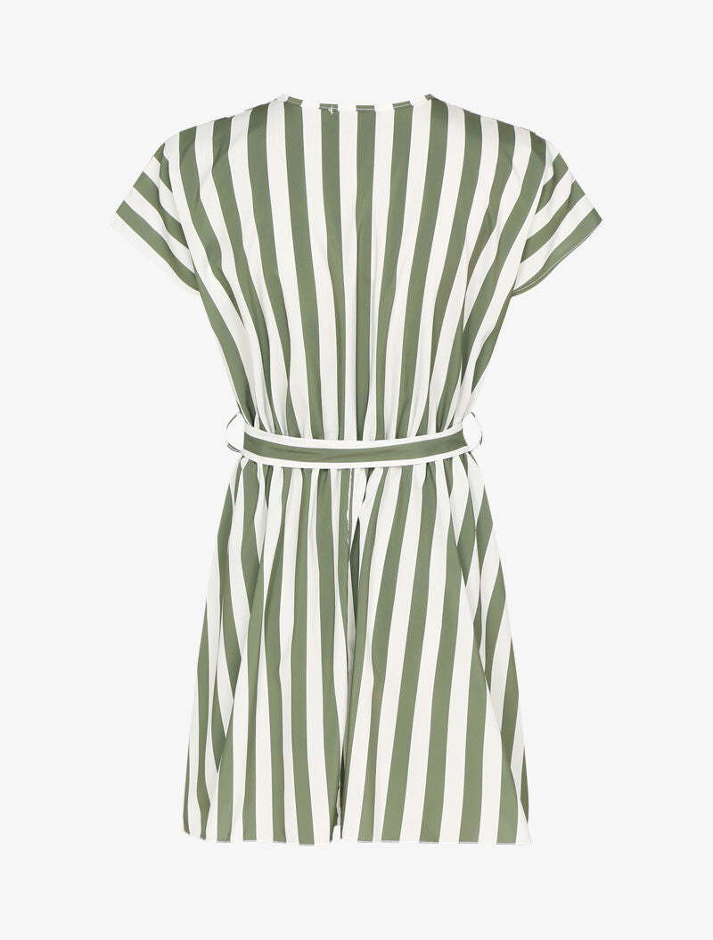 Robe patineuse à rayures - kaki - 2