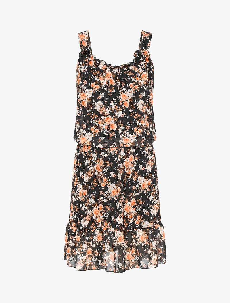 Robe dos nu à bretelles croisées - noir - 1