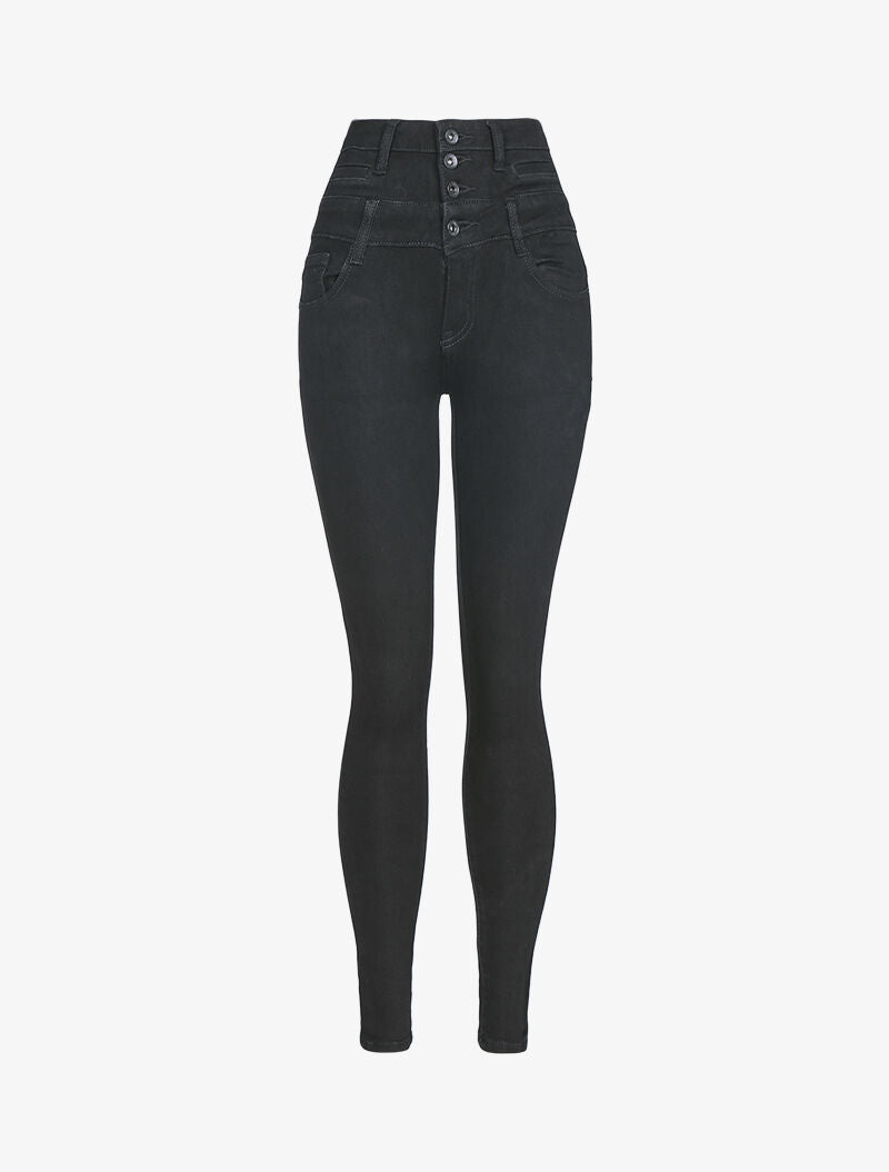 Jean skinny à taille empire - noir - 3