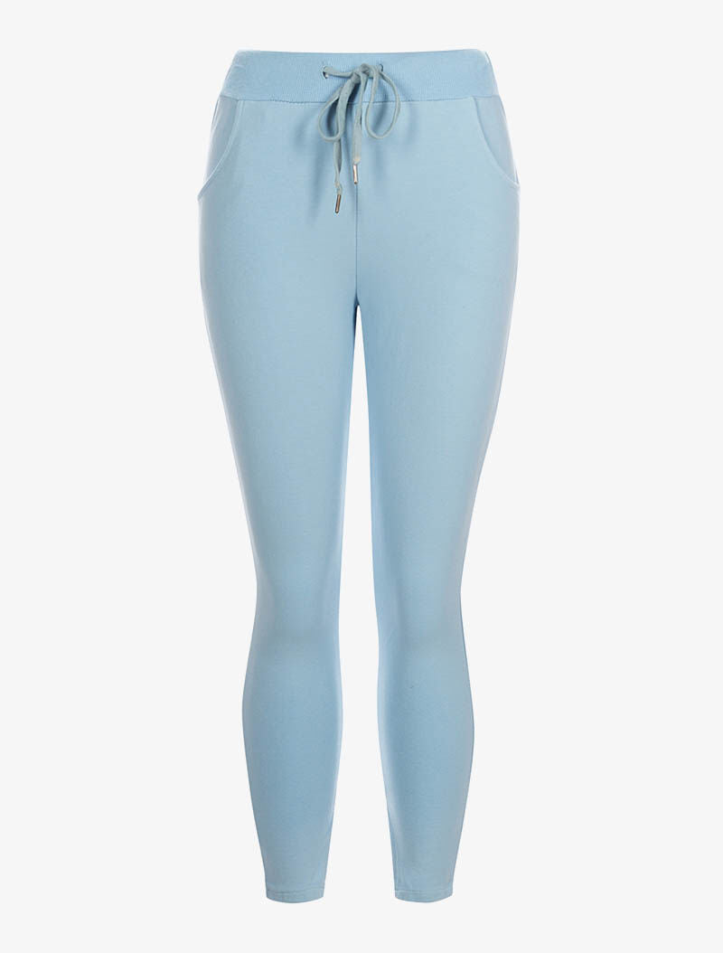 Jogpants 7/8 tinta unita - azzurro cielo