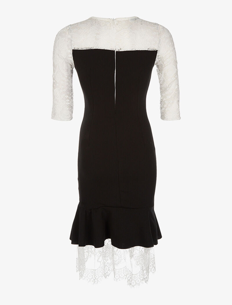 Robe dentelle trompe l&
