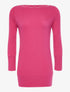 Robe-pull col à perles strassées - fushia - 1