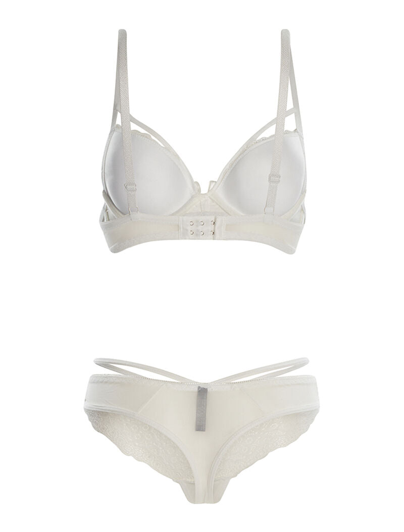 Ensemble SG et string poitrine lace - blanc - 2